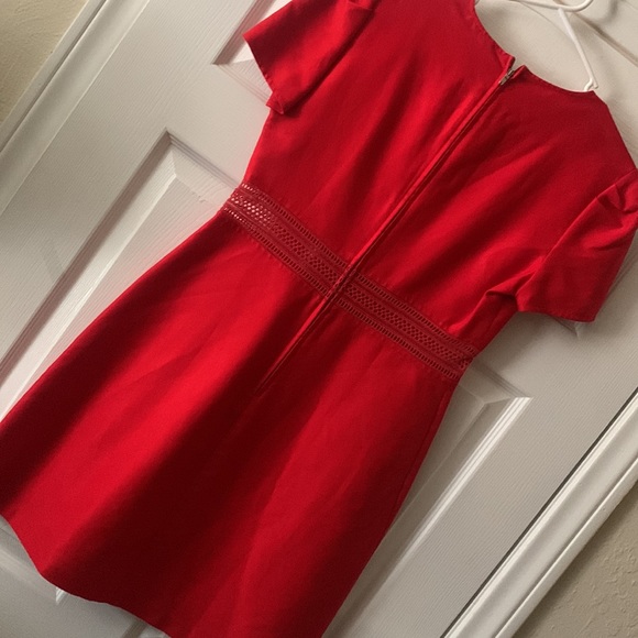 NWT Sandro Crew Neck Mini Scarlet Dress.  Sz 10 - Picture 9 of 9